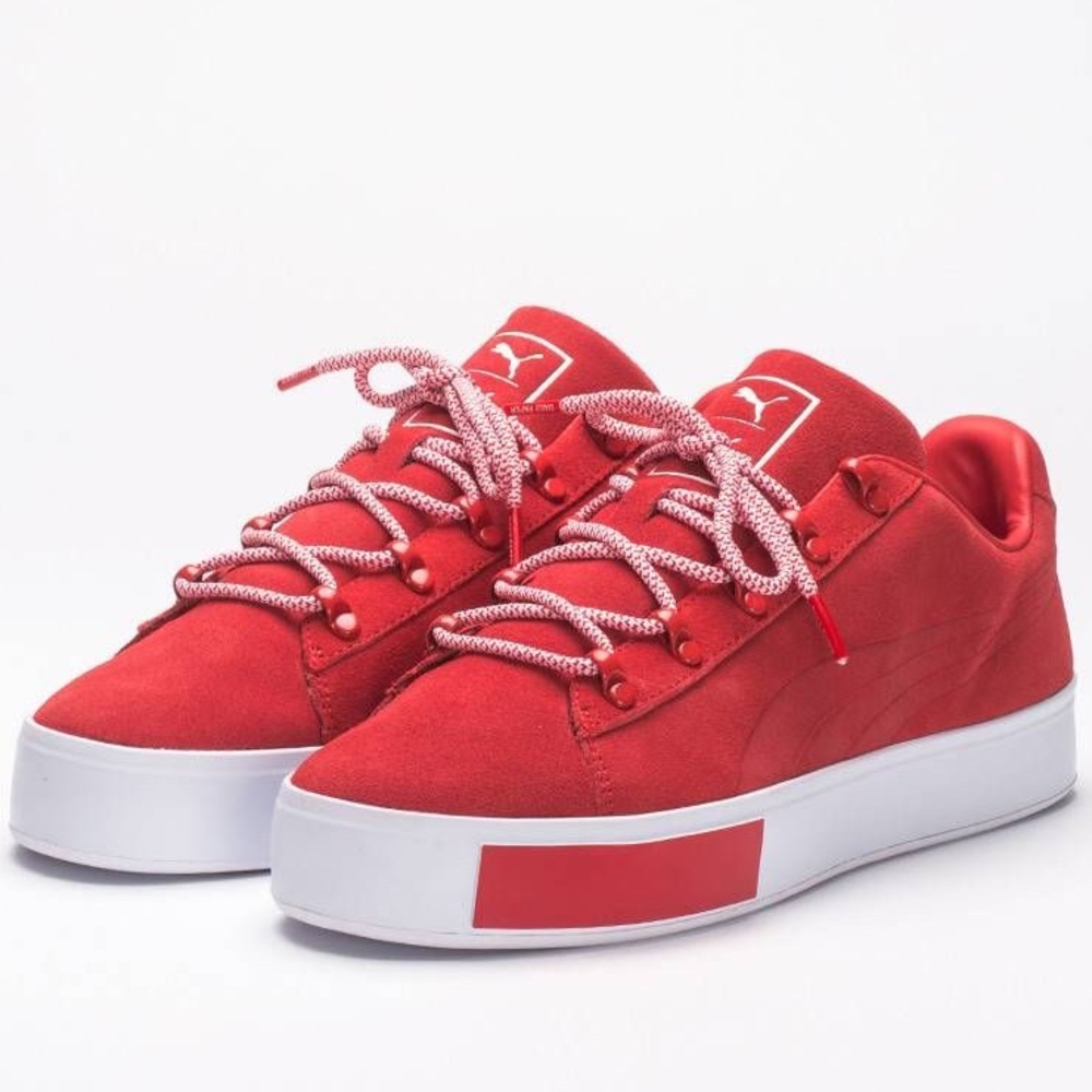 Puma X Daily Paper Red Suede Low-Top Sneakers Kick